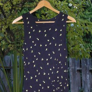 RW&CO. Lemon Print Bamboo Twist Hem Tank Top
